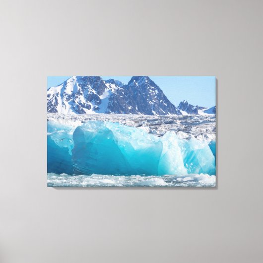 Blaues Gletschereis, Norwegen Leinwanddruck (Vorderseite)