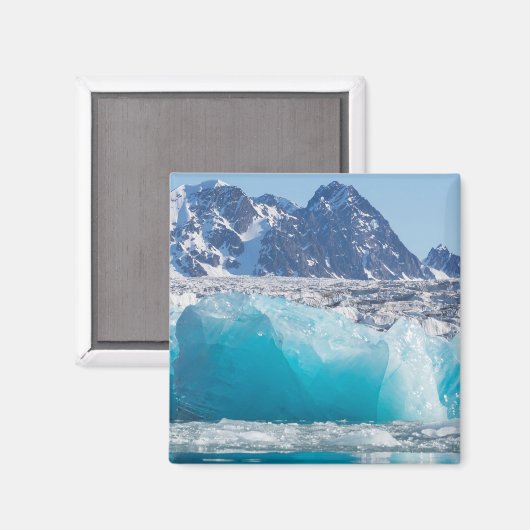Blaues Gletschereis, Norwegen Magnet (Vorderseite/Rückseite)