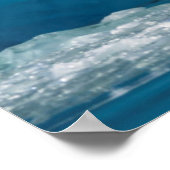 Blaues Gletschereis, Norwegen Poster (Ecke)