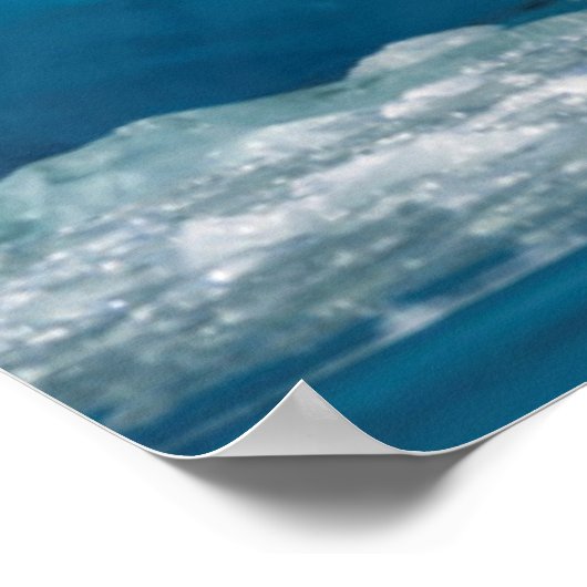 Blaues Gletschereis, Norwegen Poster (Ecke)