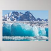 Blaues Gletschereis, Norwegen Poster (Vorne)