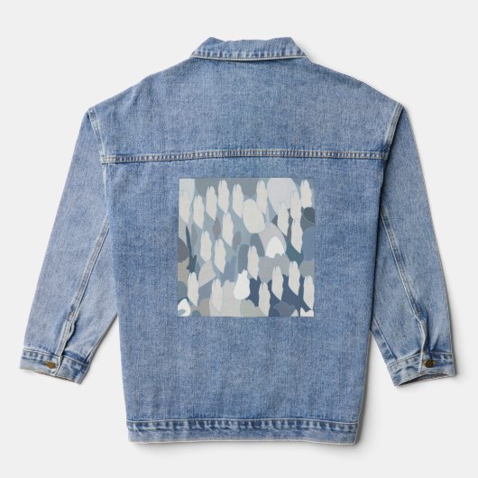 Blaues Gletschereismuster Jeansjacke (Rückseite)