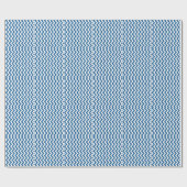 Blaues Glitter-Chevron-Muster Geschenkpapier (Flach)