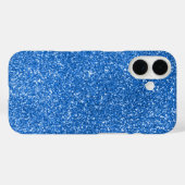 Blaues Glitzer Case-Mate iPhone Hülle (Rückseite (Horizontal))