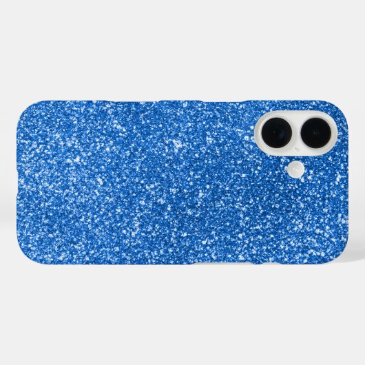 Blaues Glitzer Case-Mate iPhone Hülle (Rückseite (Horizontal))