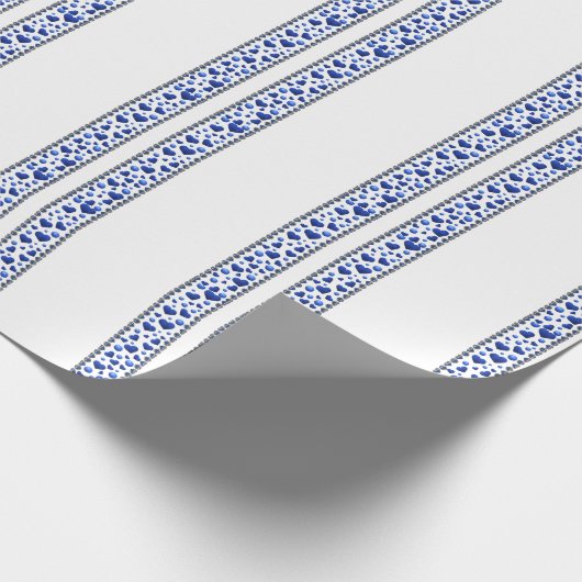 Blaues Glitzer Geschenkpapier (Ecke)