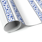 Blaues Glitzer Geschenkpapier (Rolleneckpunkt)