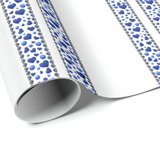 Blaues Glitzer Geschenkpapier (Rolleneckpunkt)