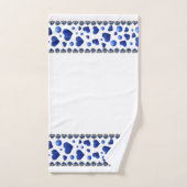 Blaues Glitzer - Herzklopfen Set (Handtuch)