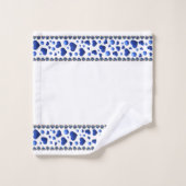 Blaues Glitzer - Herzklopfen Set (Waschlappen)