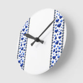 Blaues Glitzer Runde Wanduhr (Winkel)