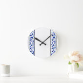 Blaues Glitzer Runde Wanduhr (Zuhause)