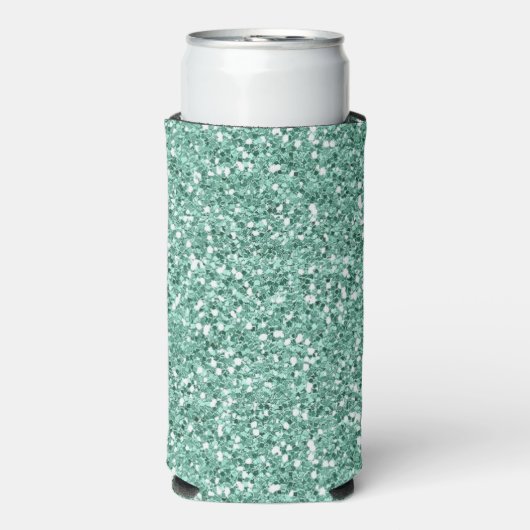 Blaues Glitzer Selters Dosenkühler (Seltzer Vorderseite)