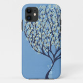 Blaues glückliches Case-Mate iPhone hülle (Rückseite)
