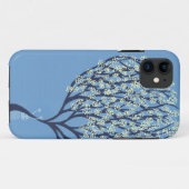 Blaues glückliches Case-Mate iPhone hülle (Rückseite (Horizontal))