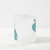 Blaues glückliches Flusspferd Mattglastasse (Mittel)
