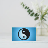 blaues Glühen yin Yang Visitenkarte (Stehend Vorderseite)