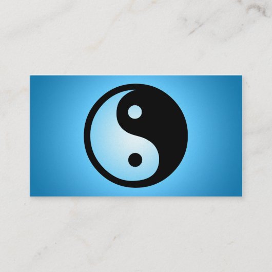 blaues Glühen yin Yang Visitenkarte (Vorderseite)