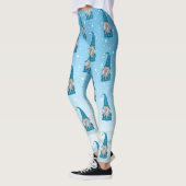 Blaues Gnome-Muster Leggings (Links)