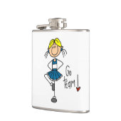 Blaues Go-Team-Cheerleader Flachmann (Links)