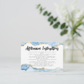 Blaues Gold Age Lash Eyelash Verlängerung Nachsorg Visitenkarte (Stehend Vorderseite)