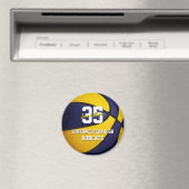 Blaues Gold Basketball-Team Magnet (In Situ (Geschirrspüler))