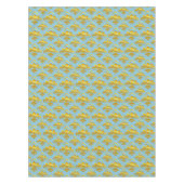Blaues Gold Damask Muster Tischdecke (Vorderseite)