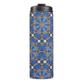 Blaues Gold Dekorativ Thermosbecher