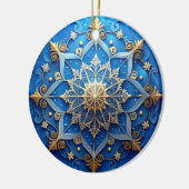 Blaues Gold Dekoratives Weihnachtsornament (Links)