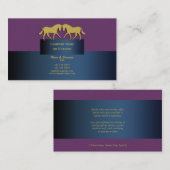 Blaues Gold des Pferdegeschäfts-Marketings lila Visitenkarte (Vorne/Hinten)