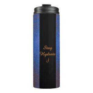 Blaues Gold Elegantes Schrift Fitness Geschenk Tum Thermosbecher