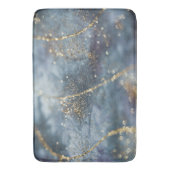 Blaues Gold Glitter Glam 1 Badematte (Vorderseite Vertikal)