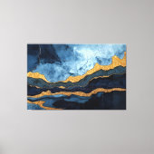Blaues Gold Leinwanddruck (Vorderseite)