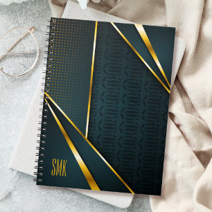 Blaues Gold Luxus Modern Minimal Abstrakt Notizblock