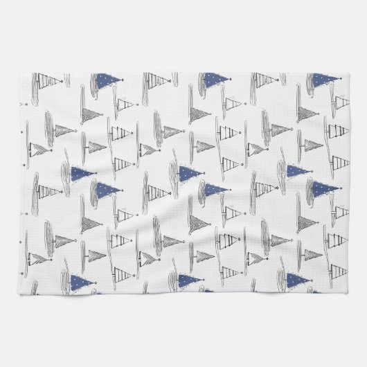 Blaues Gold Muster#5 ID1009 Geschirrtuch (Horizontal)