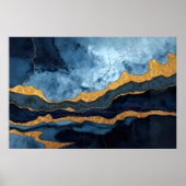 Blaues Gold Poster (Vorne)