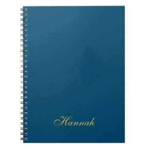 Blaues Gold Professioneller Trendiger Minimalistis Notizblock
