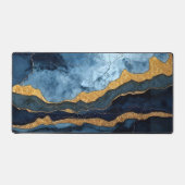 Blaues Gold Schreibtischunterlage (Vorderseite)
