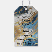 Blaues Gold und weißer Marmor Geschenkanhänger (Vorderseite)