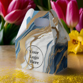 Blaues Gold und weißer Marmor Geschenkschachtel