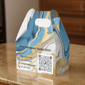 Blaues Gold und weißer Marmor Geschenkschachtel