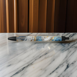 Blaues Gold und weißer Marmor Kugelschreiber
