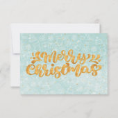 Blaues Gold Weihnachtsmuster Ticket Geschenkgutsch (Rückseite)