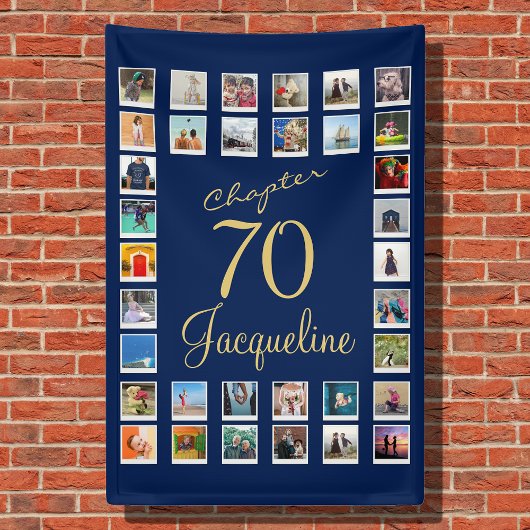 Blaues Gold zum 70. Geburtstag Banner