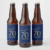 Blaues Gold zum 70. Geburtstag Bierflaschenetikett (Flaschen)