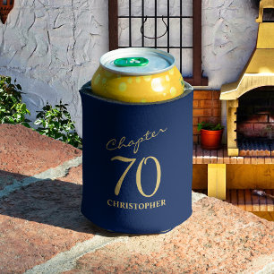Blaues Gold zum 70. Geburtstag Dosenkühler