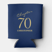 Blaues Gold zum 70. Geburtstag Dosenkühler (Vorderseite)