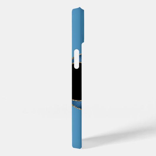 Blaues goldenes Adlernamenskript Case-Mate iPhone Hülle (Rückseite / Rechts)