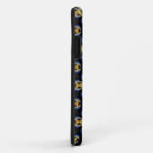 Blaues goldenes Sternenmuster Case-Mate iPhone Hülle (Hinten/Rechts)