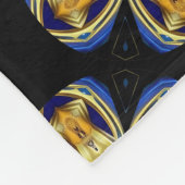 Blaues goldenes Sternenmuster Fleecedecke (Ecke)